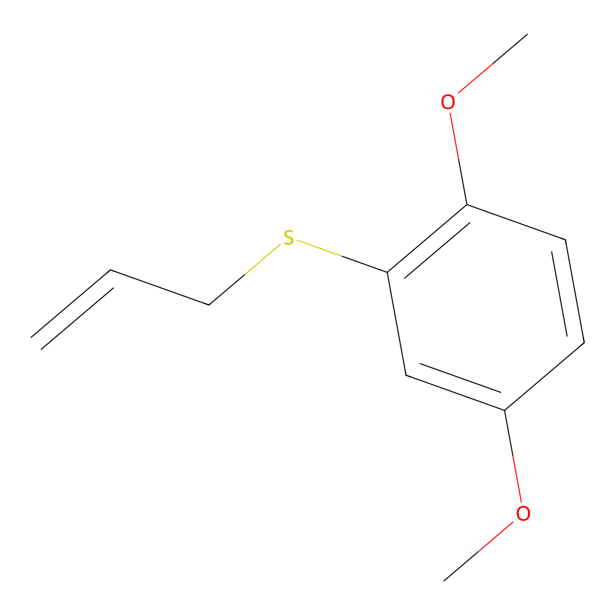 Allyl(2,5-dimethoxyphenyl)sulfane molecular structure, CAS 51506-45-7