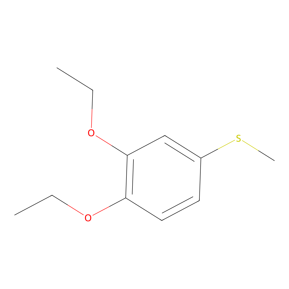 (3,4-Diethoxyphenyl)(methyl)sulfane molecular structure, CAS 51506-46-8