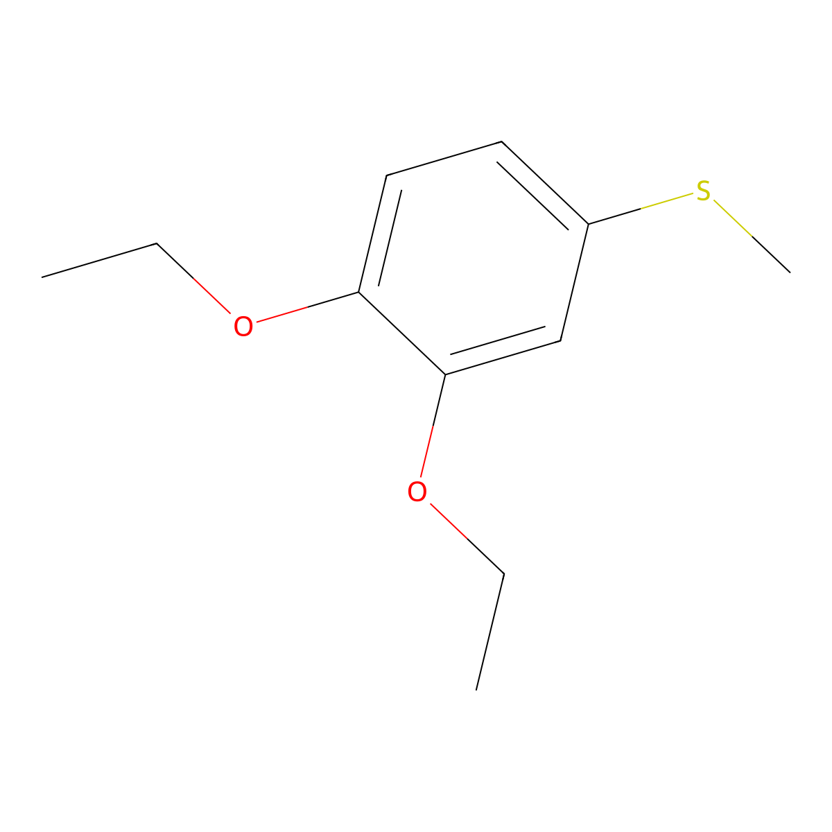 (3,4-Diethoxyphenyl)(methyl)sulfane molecular structure, CAS 51506-46-8