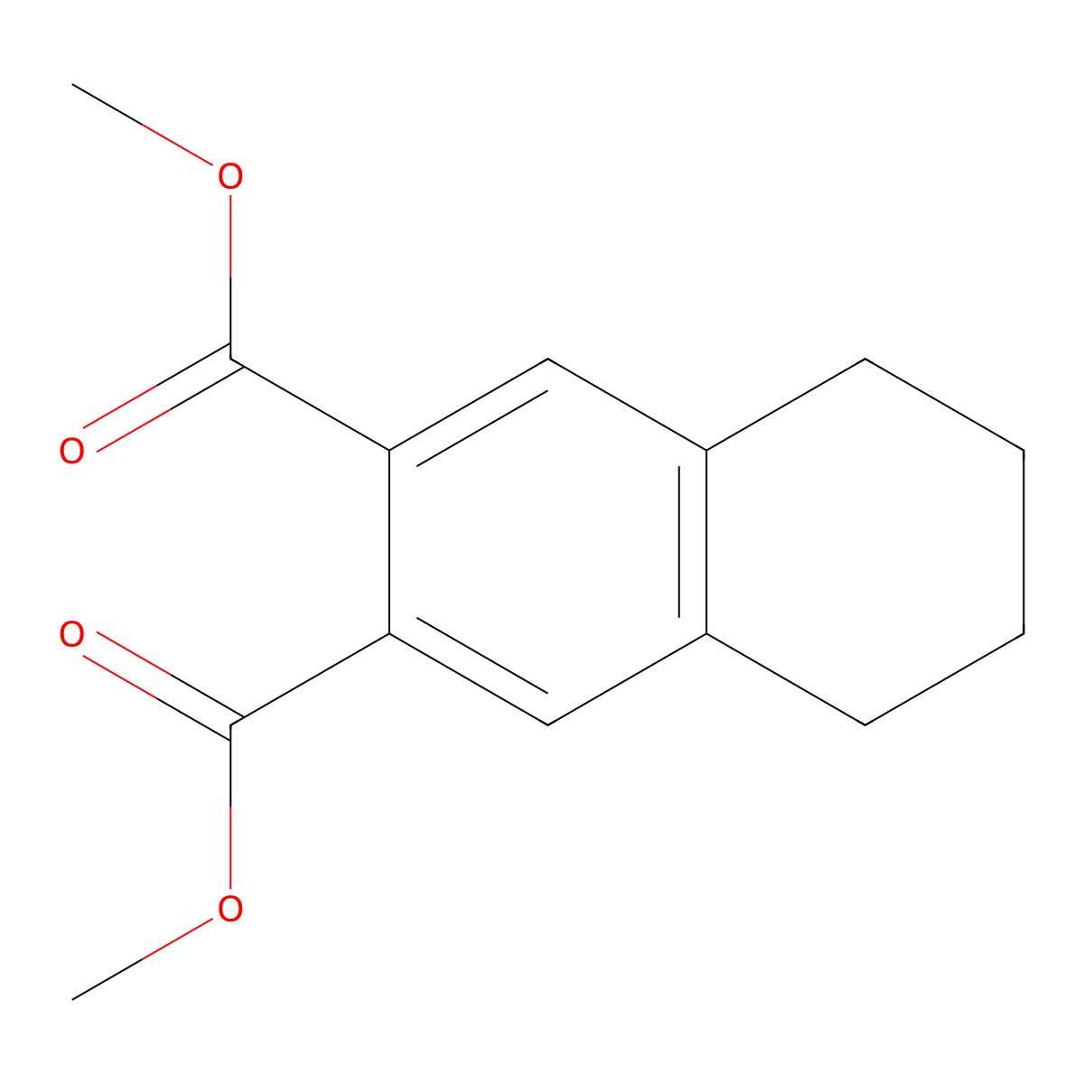 Dimethyl 5,6,7,8-tetrahydronaphthalene-2,3-dicarboxylate molecular structure, CAS 51510-78-2