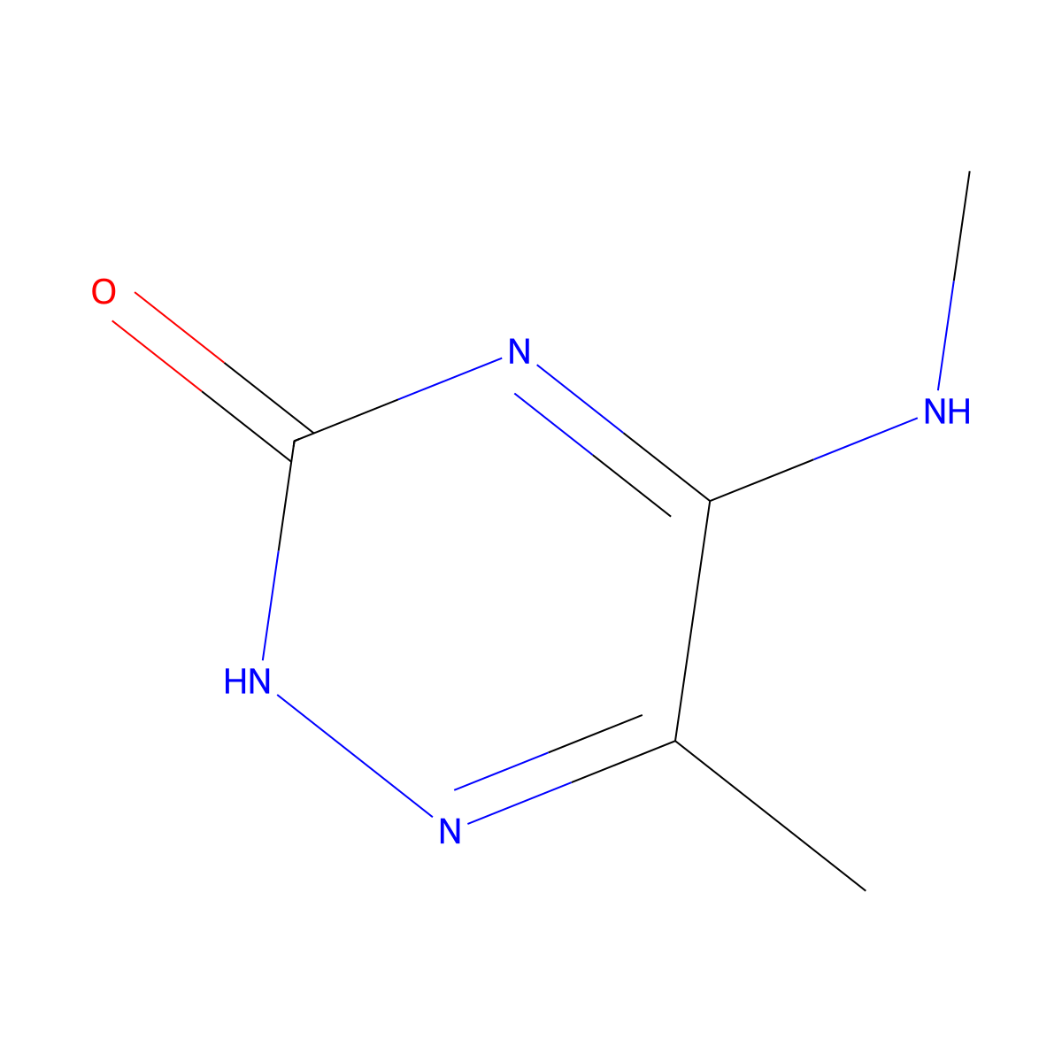 6-Methyl-5-(methylamino)-1,2,4-triazin-3-ol molecular structure, CAS 515116-36-6