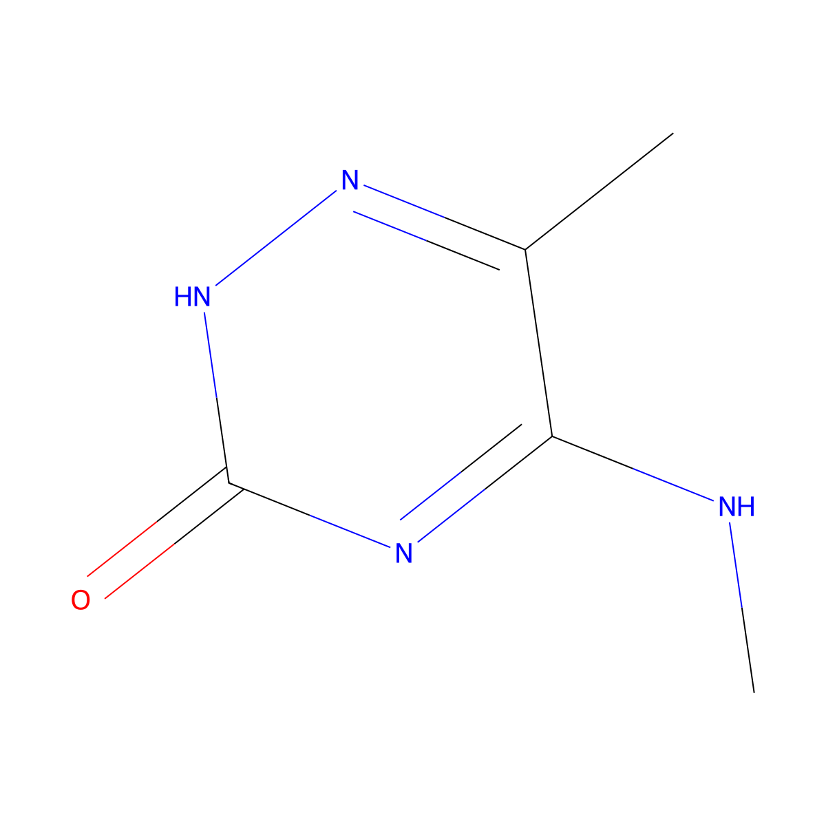 6-Methyl-5-(methylamino)-1,2,4-triazin-3-ol molecular structure, CAS 515116-36-6
