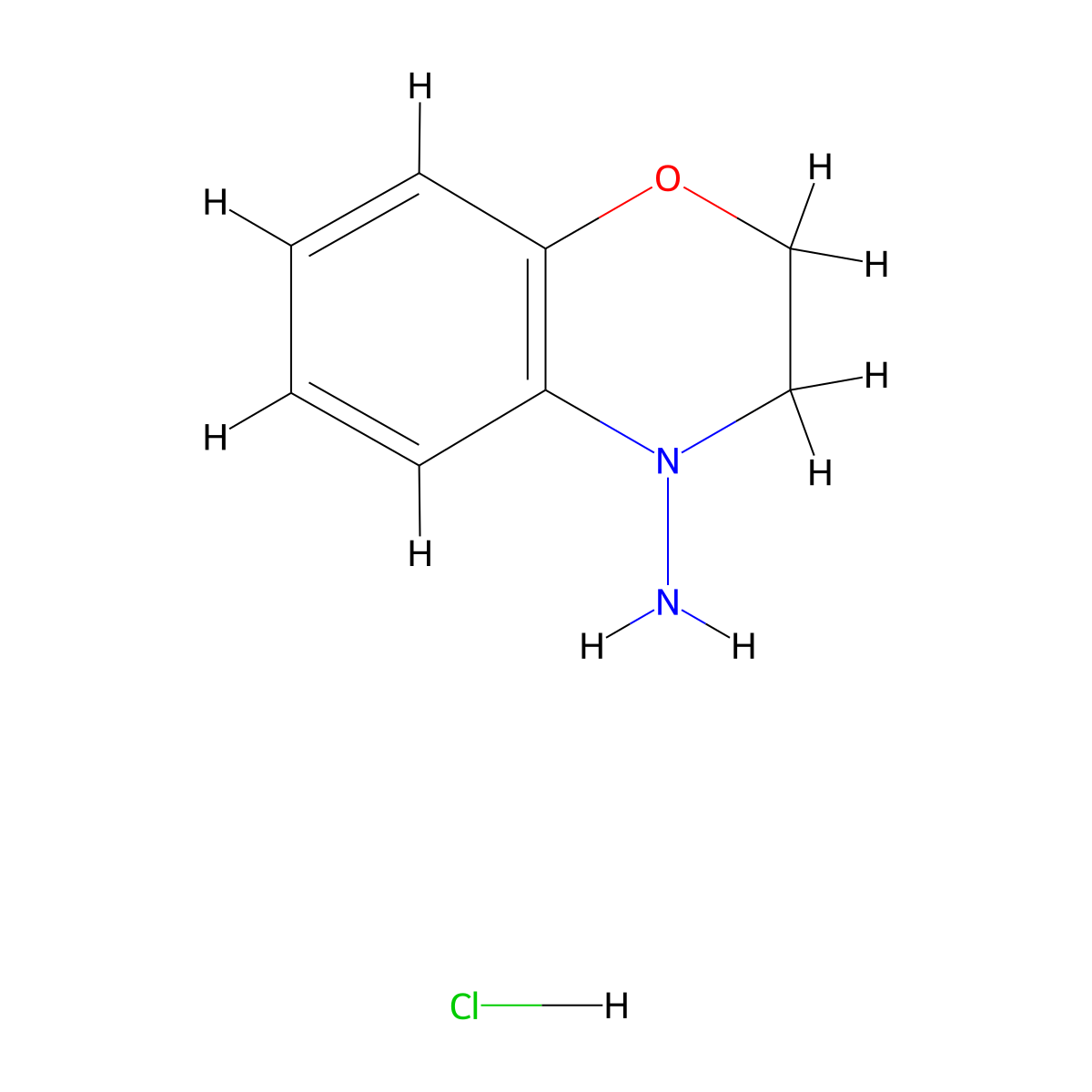 2H-benzo[b][1,4]oxazin-4(3H)-amine hydrochloride molecular structure, CAS 51512-01-7