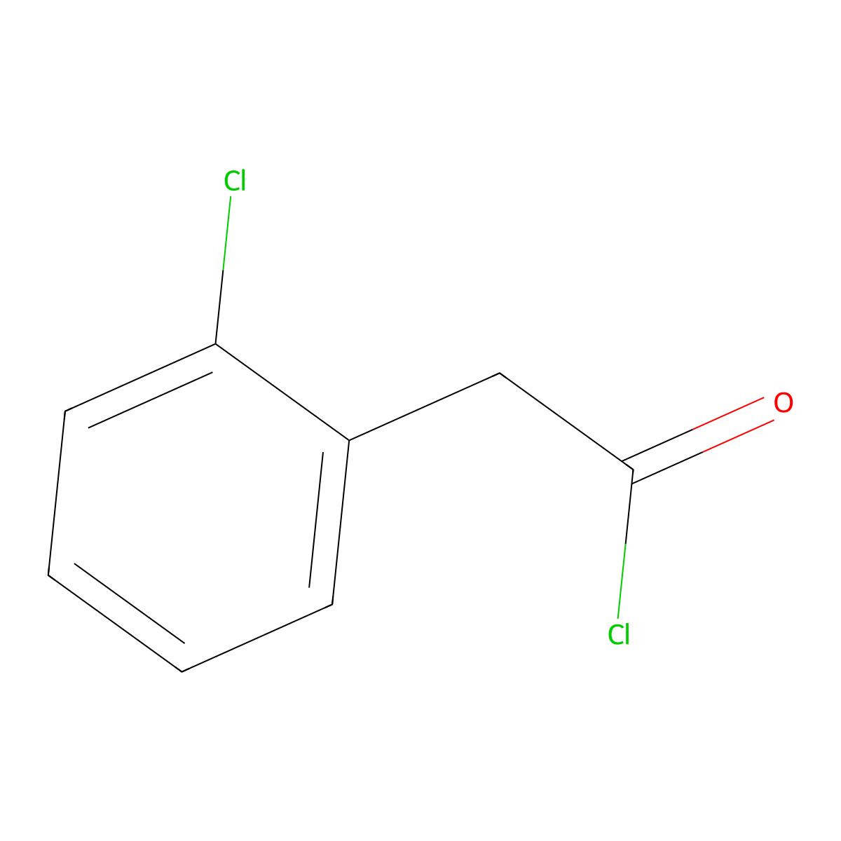 Acetyl chloride, 2-(2-chlorophenyl)- molecular structure, CAS 51512-09-5