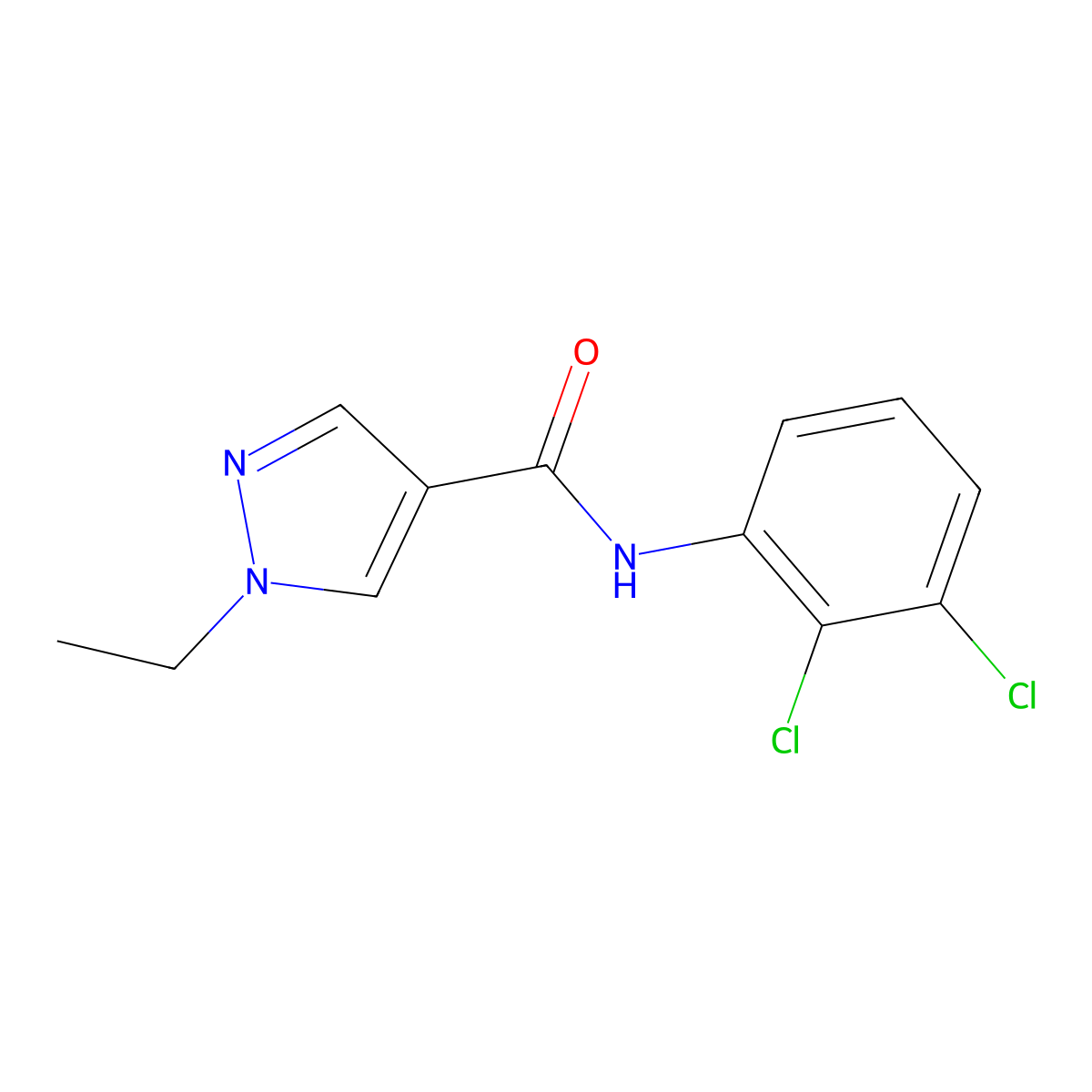 N-(2,3-dichlorophenyl)-1-ethyl-1H-pyrazole-4-carboxamide molecular structure, CAS 515123-48-5