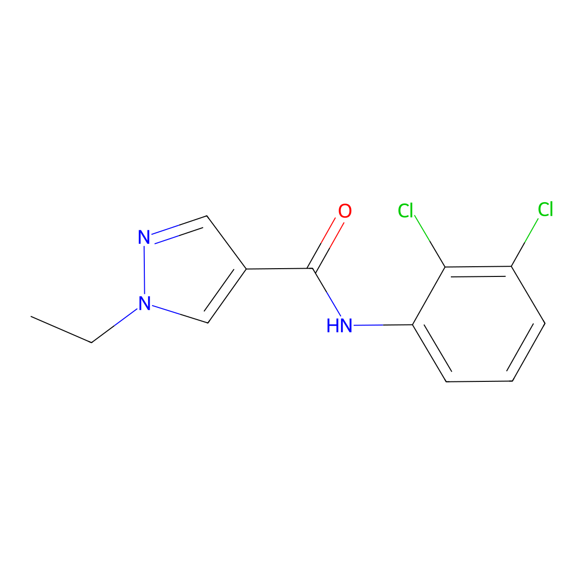 N-(2,3-dichlorophenyl)-1-ethyl-1H-pyrazole-4-carboxamide molecular structure, CAS 515123-48-5