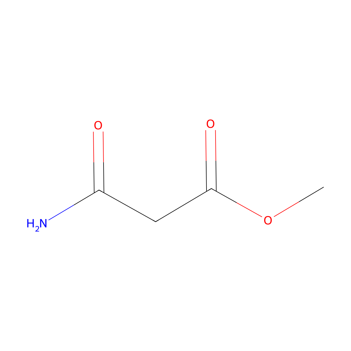 Methyl 2-carbamoylacetate molecular structure, CAS 51513-29-2