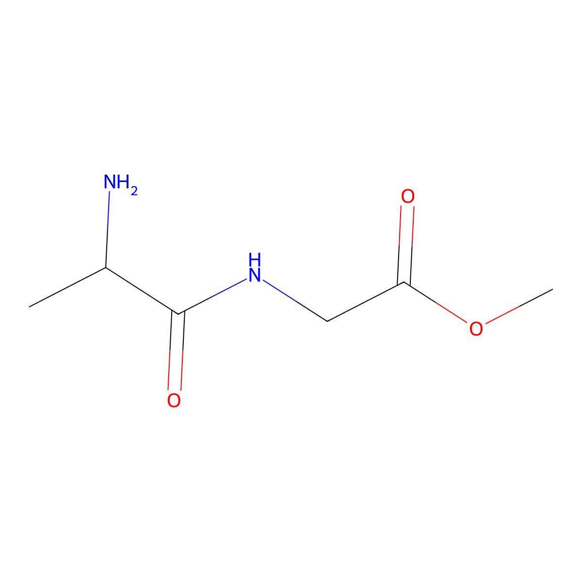 Methyl L-alanylglycinate molecular structure, CAS 51513-59-8