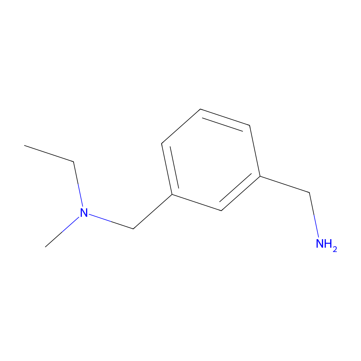 (3-{[Ethyl(methyl)amino]methyl}phenyl)methanamine molecular structure, CAS 515131-56-3