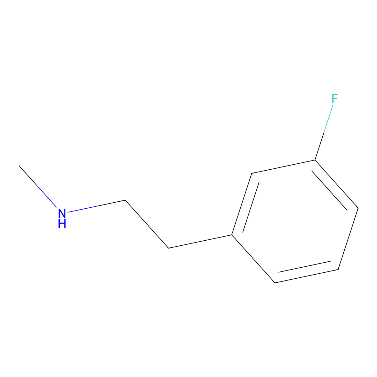 N-Methyl-2-(3-fluorophenyl)ethanamine molecular structure, CAS 515137-48-1