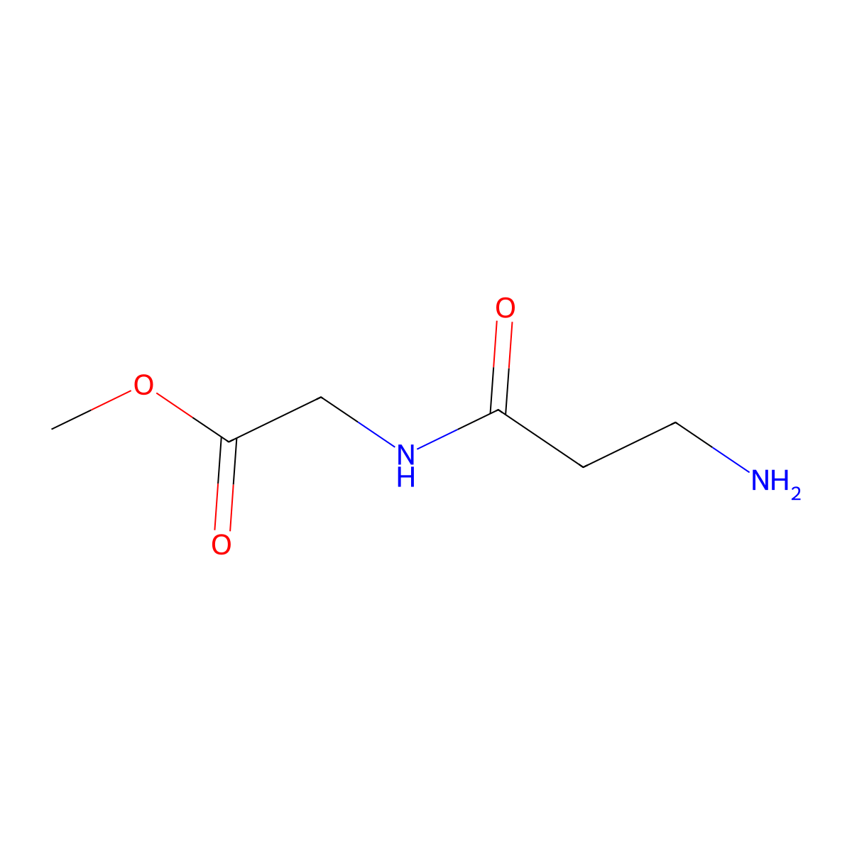 Methyl 2-(3-aminopropanamido)acetate molecular structure, CAS 51514-10-4