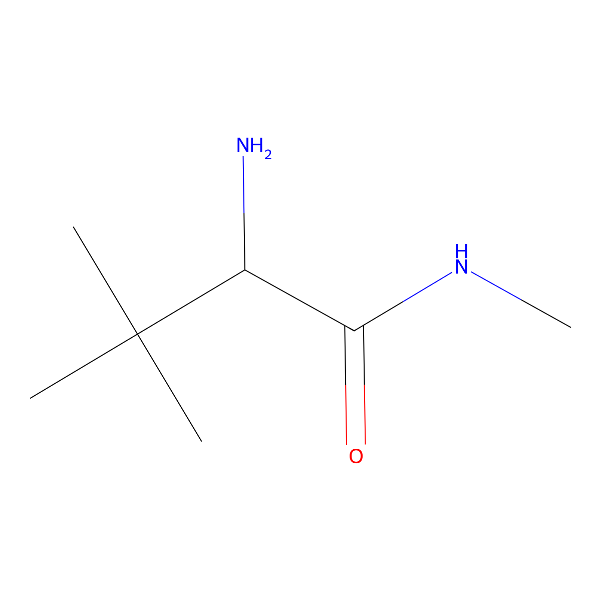 2-Amino-N,3,3-Trimethylbutanamide molecular structure, CAS 515140-27-9