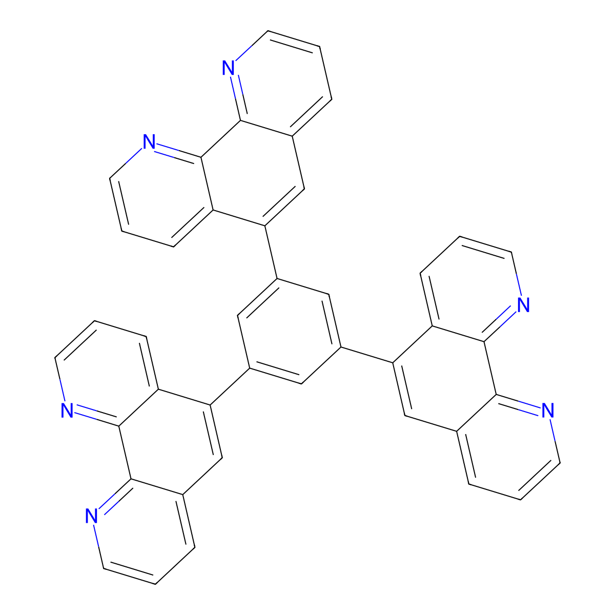 1,3,5-Tri(1,10-phenanthrolin-5-yl)benzene molecular structure, CAS 515142-77-5