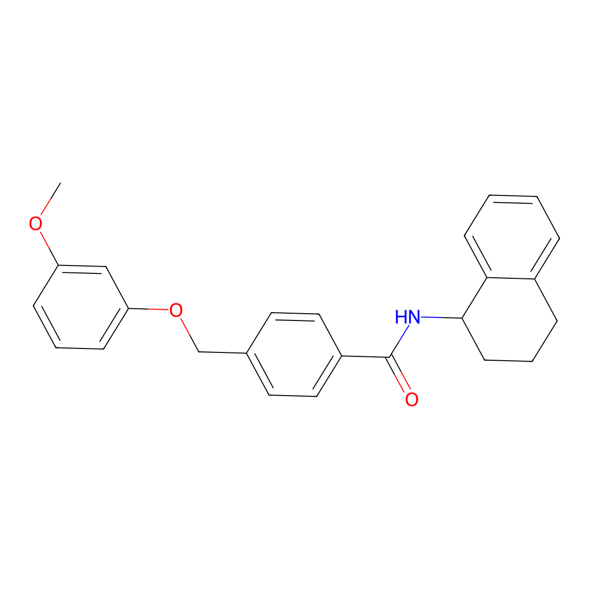 4-[(3-methoxyphenoxy)methyl]-N-(1,2,3,4-tetrahydronaphthalen-1-yl)benzamide molecular structure, CAS 515149-53-8