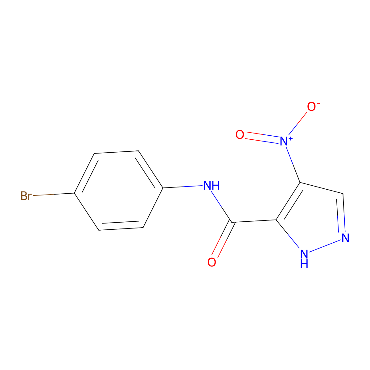 N-(4-bromophenyl)-4-nitro-1H-pyrazole-3-carboxamide molecular structure, CAS 515150-10-4