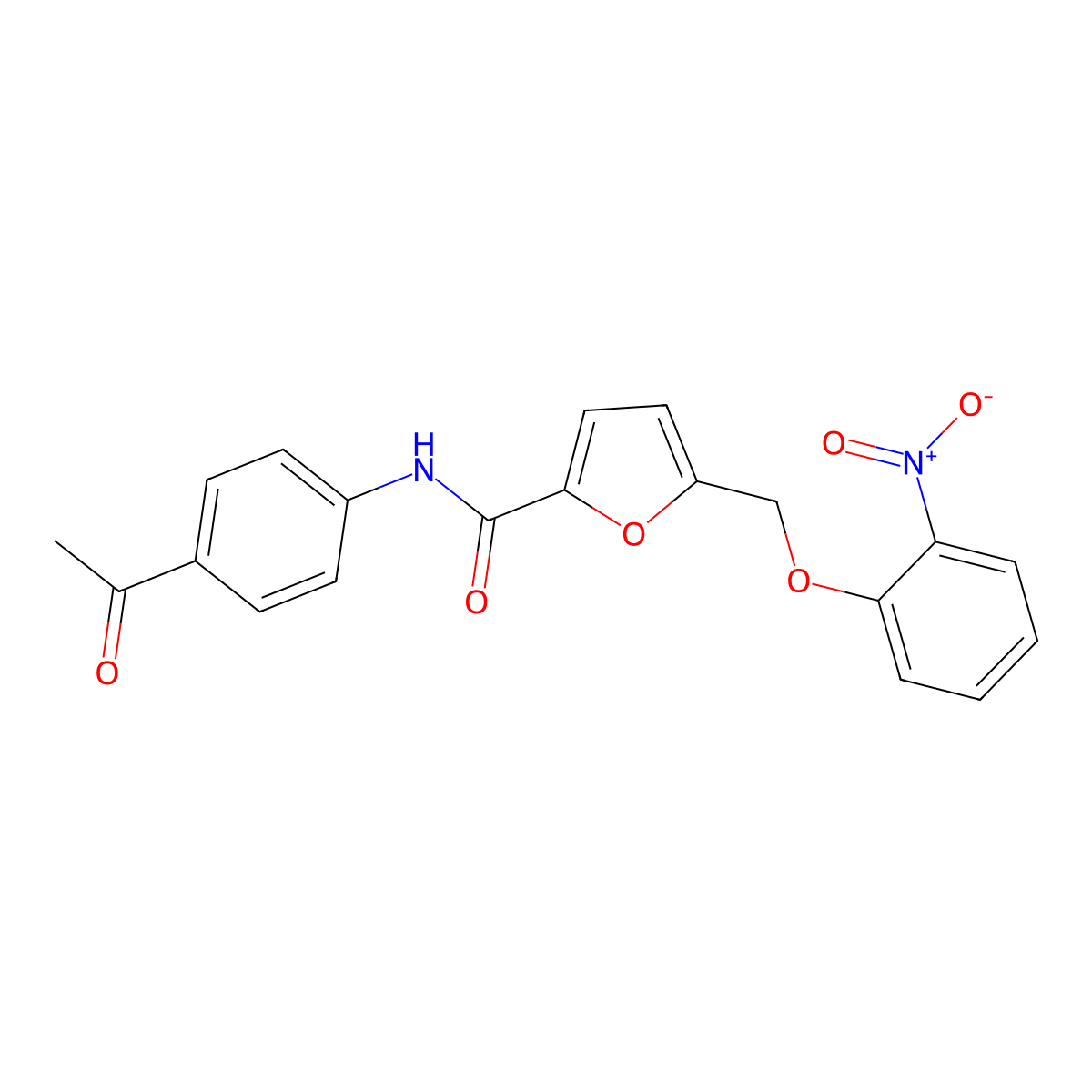 N-(4-acetylphenyl)-5-({2-nitrophenoxy}methyl)-2-furamide molecular structure, CAS 515151-51-6