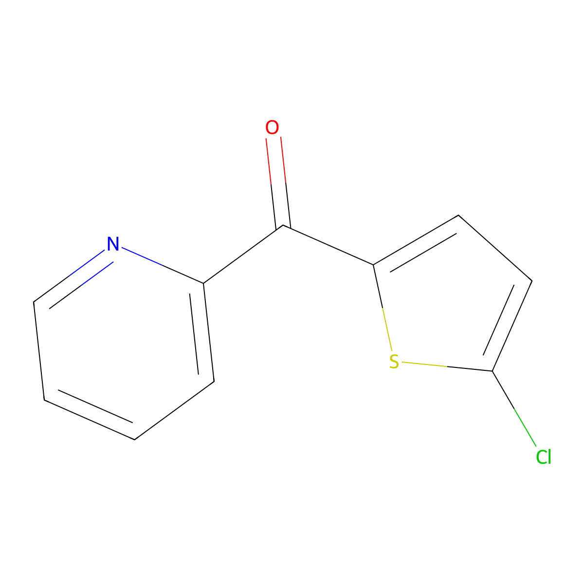 (5-Chlorothiophen-2-YL)(pyridin-2-YL)methanone molecular structure, CAS 515154-33-3