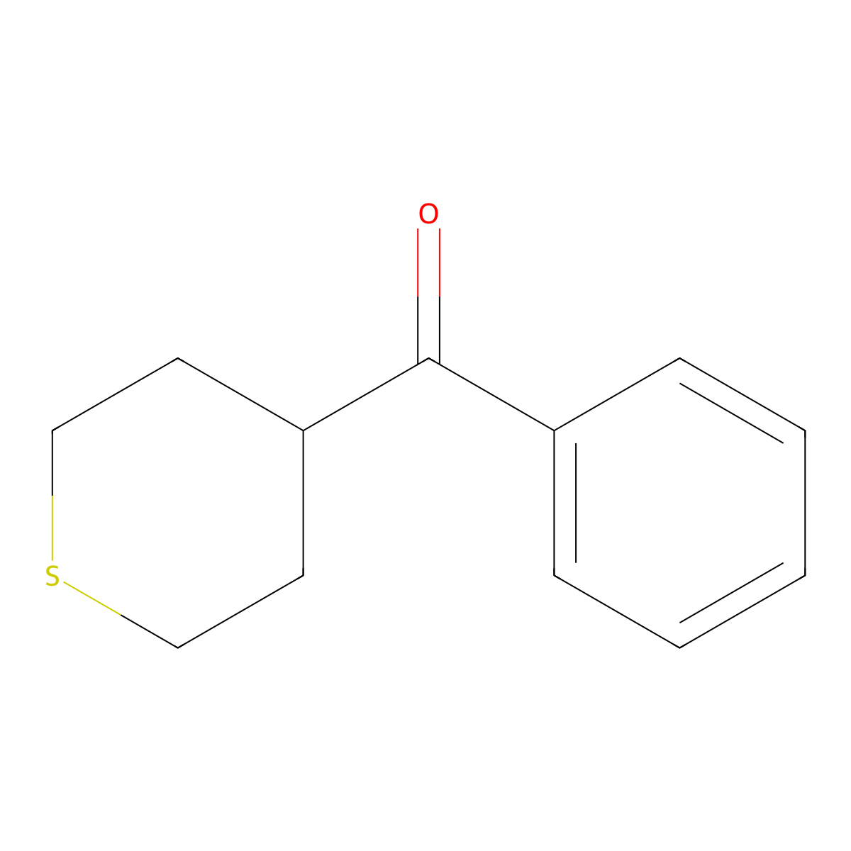 Phenyl(tetrahydro-2H-thiopyran-4-yl)methanone molecular structure, CAS 515154-39-9