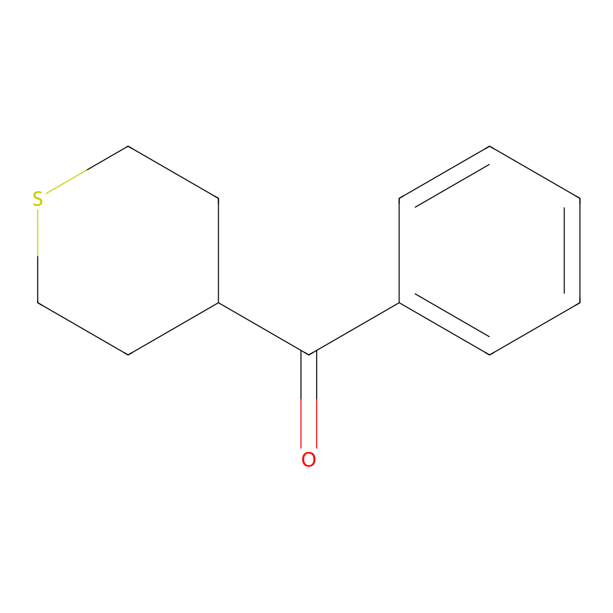 Phenyl(tetrahydro-2H-thiopyran-4-yl)methanone molecular structure, CAS 515154-39-9