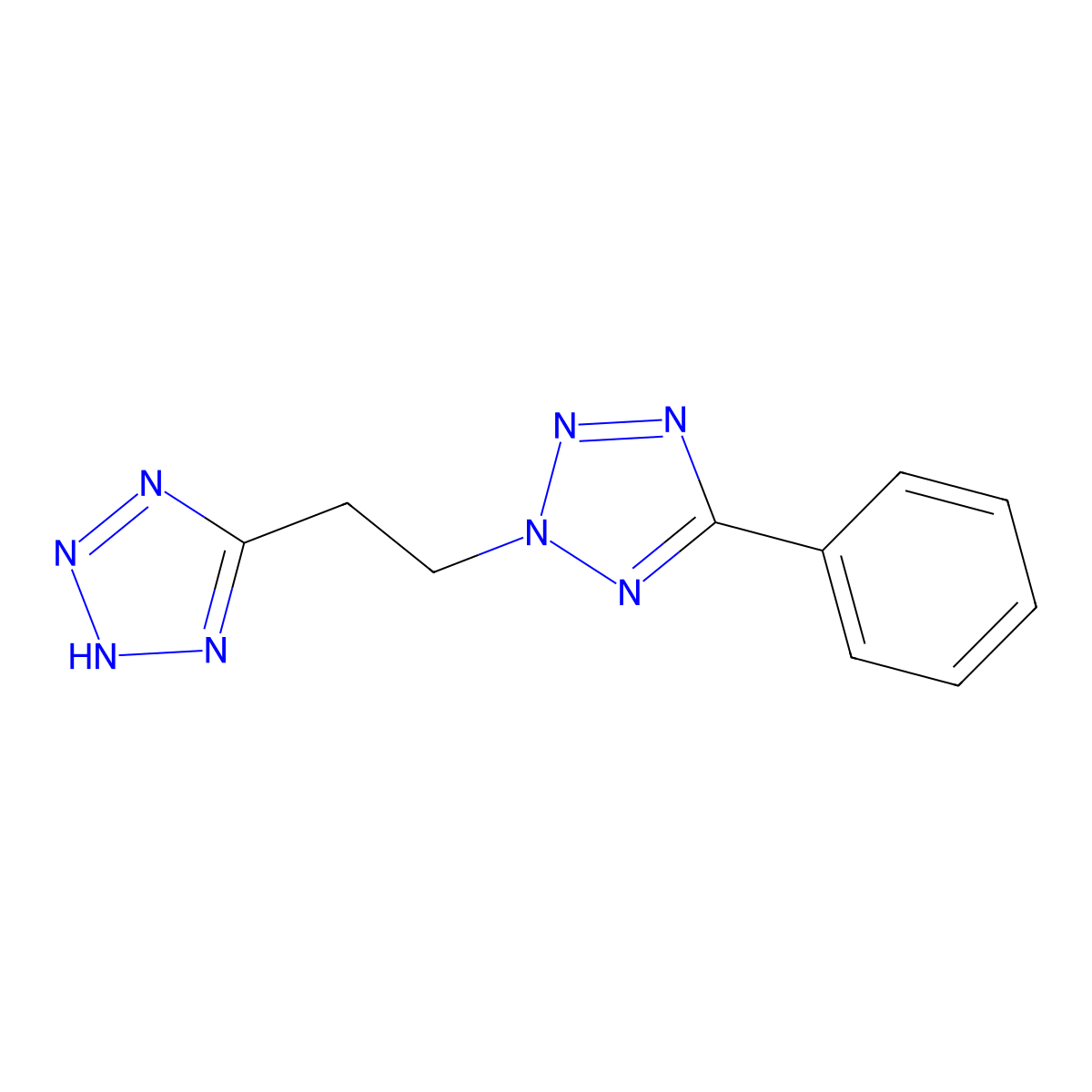 5-phenyl-2-[2-(2H-tetrazol-5-yl)ethyl]tetrazole molecular structure, CAS 515156-54-4
