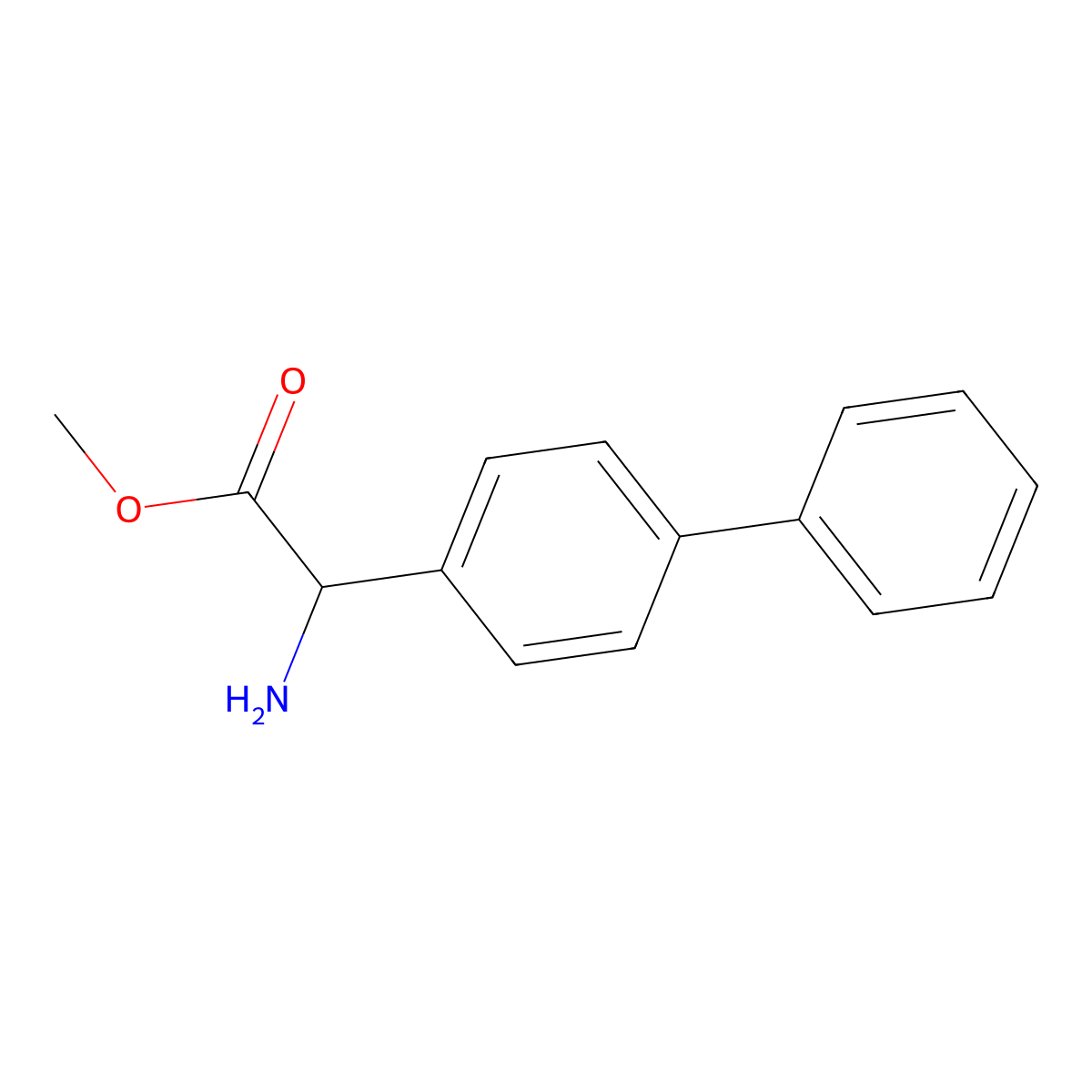 Methyl 2-Amino-2-(4-biphenylyl)acetate molecular structure, CAS 515158-65-3