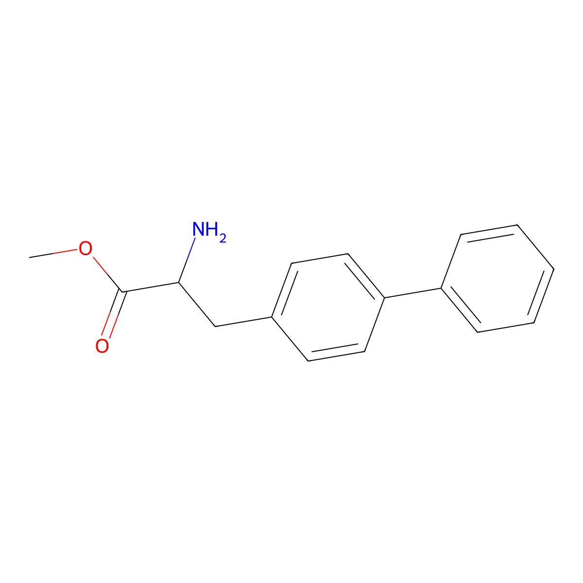 Methyl 3-([1,1'-biphenyl]-4-yl)-2-aminopropanoate molecular structure, CAS 515158-71-1