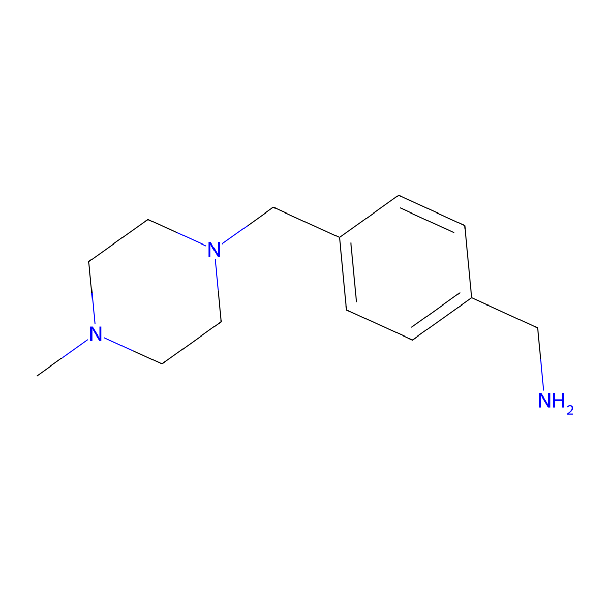 4-((4-Methyl-1-piperazinyl)methyl)benzenemethanamine molecular structure, CAS 515162-20-6