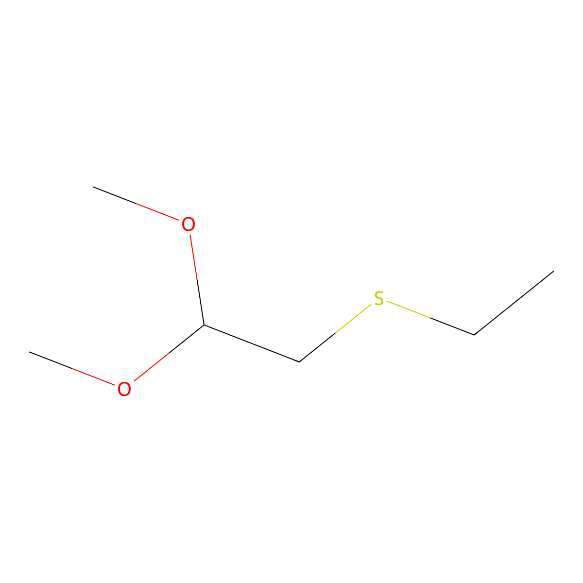 2-(Ethylsulfanyl)-1,1-dimethoxyethane molecular structure, CAS 51517-03-4