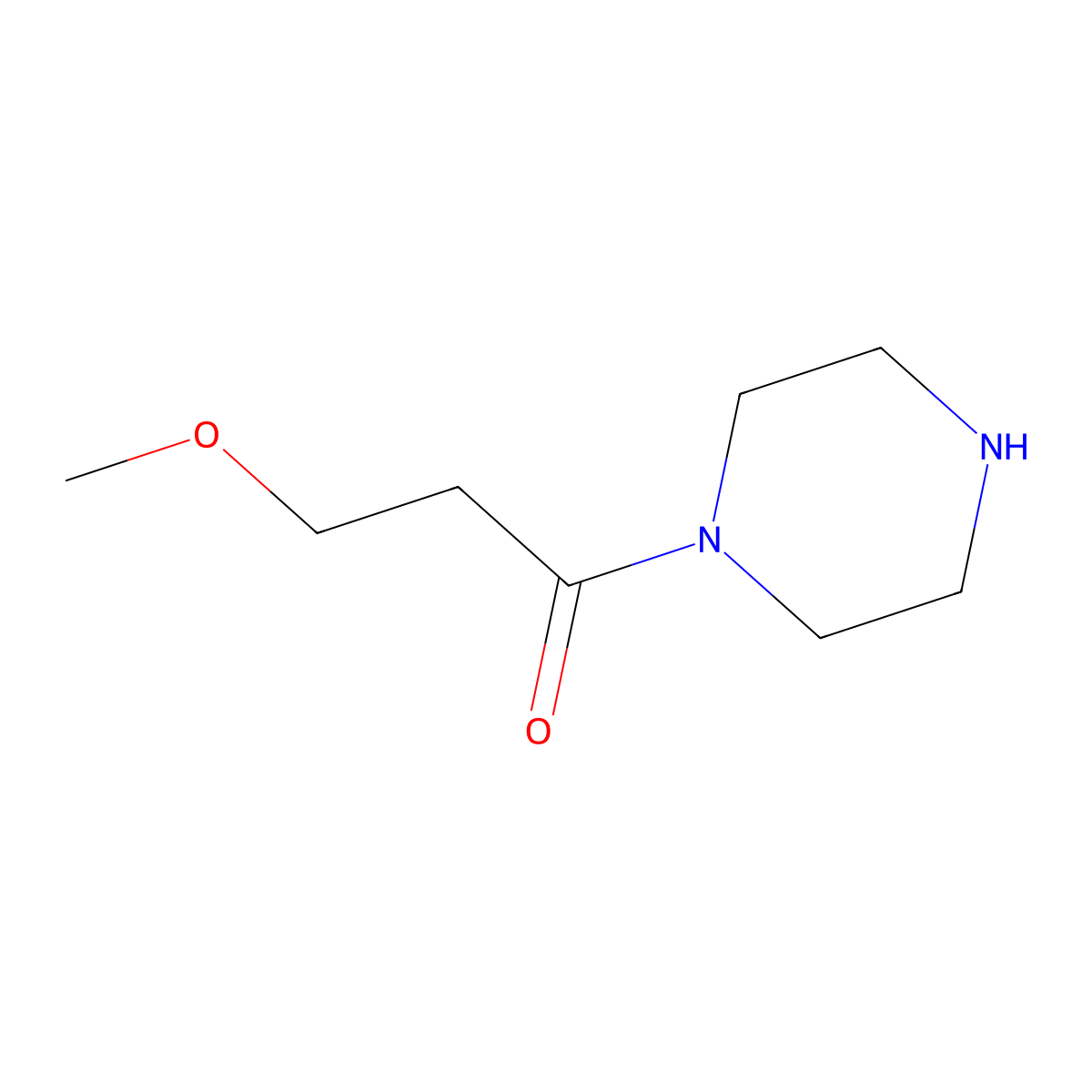 3-Methoxy-1-(piperazin-1-YL)propan-1-one molecular structure, CAS 51517-07-8