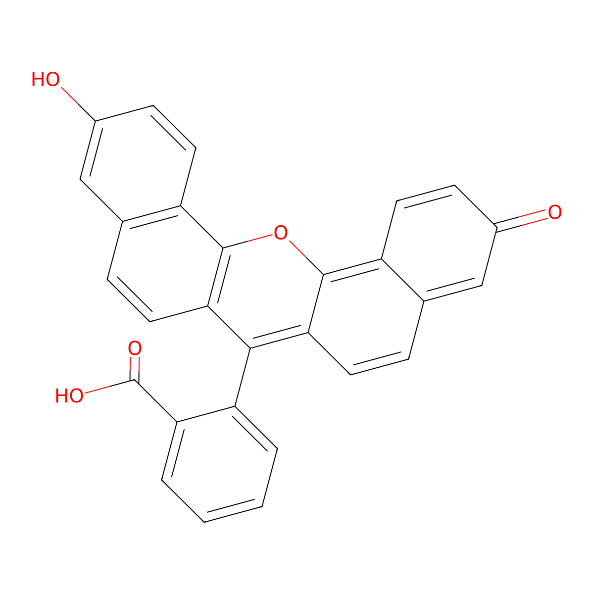 2-(11-Hydroxy-3-oxo-3H-dibenzo(c,h)xanthen-7-yl)benzoic acid molecular structure, CAS 51517-45-4