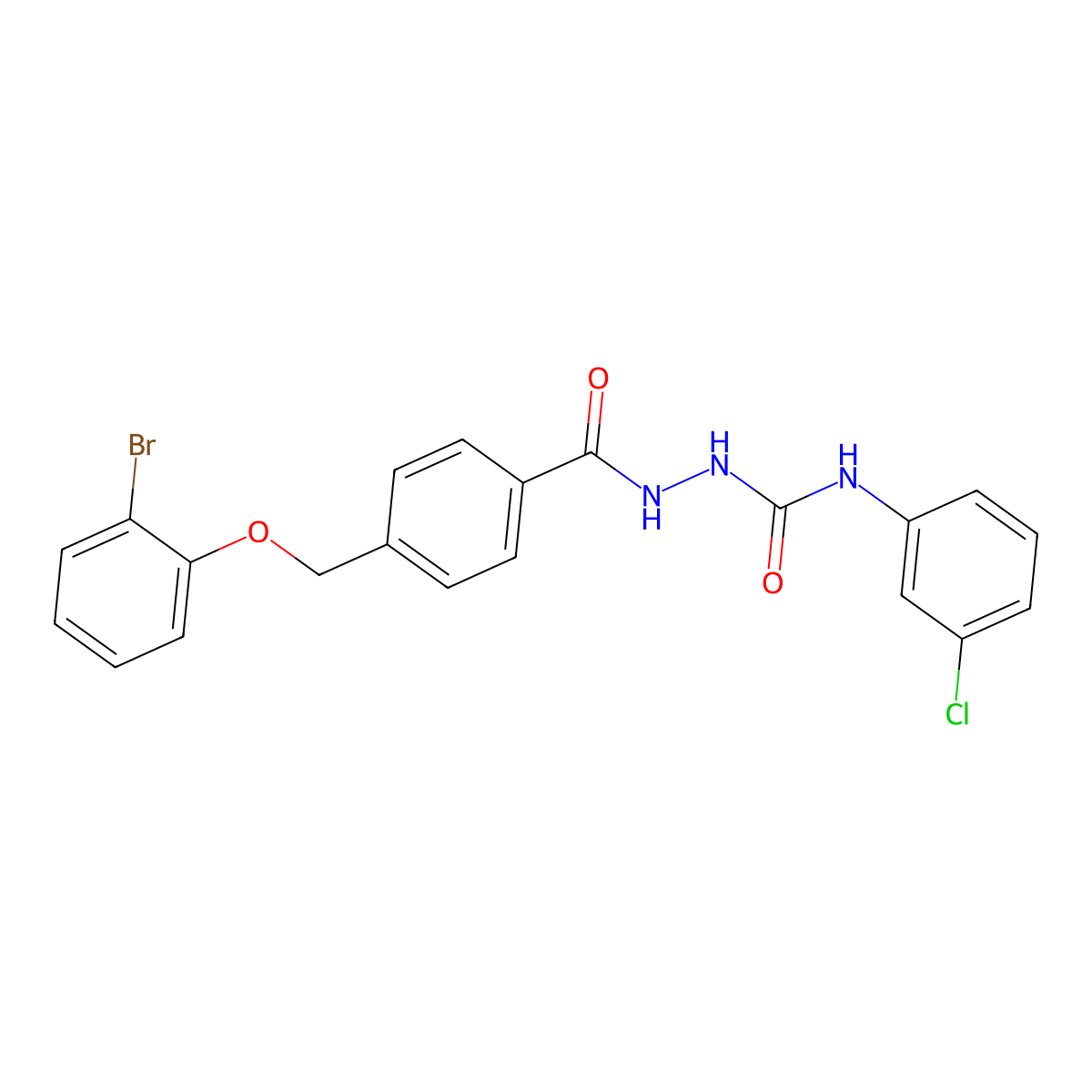1-[[4-[(2-Bromophenoxy)methyl]benzoyl]amino]-3-(3-chlorophenyl)urea molecular structure, CAS 515177-55-6