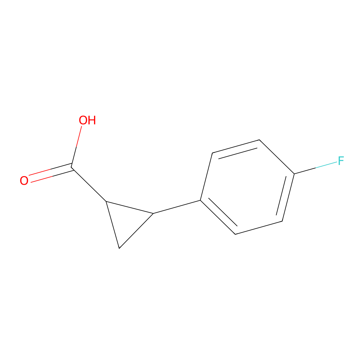 (1S,2S)-2-(4-Fluorophenyl)cyclopropanecarboxylic Acid molecular structure, CAS 515179-19-8