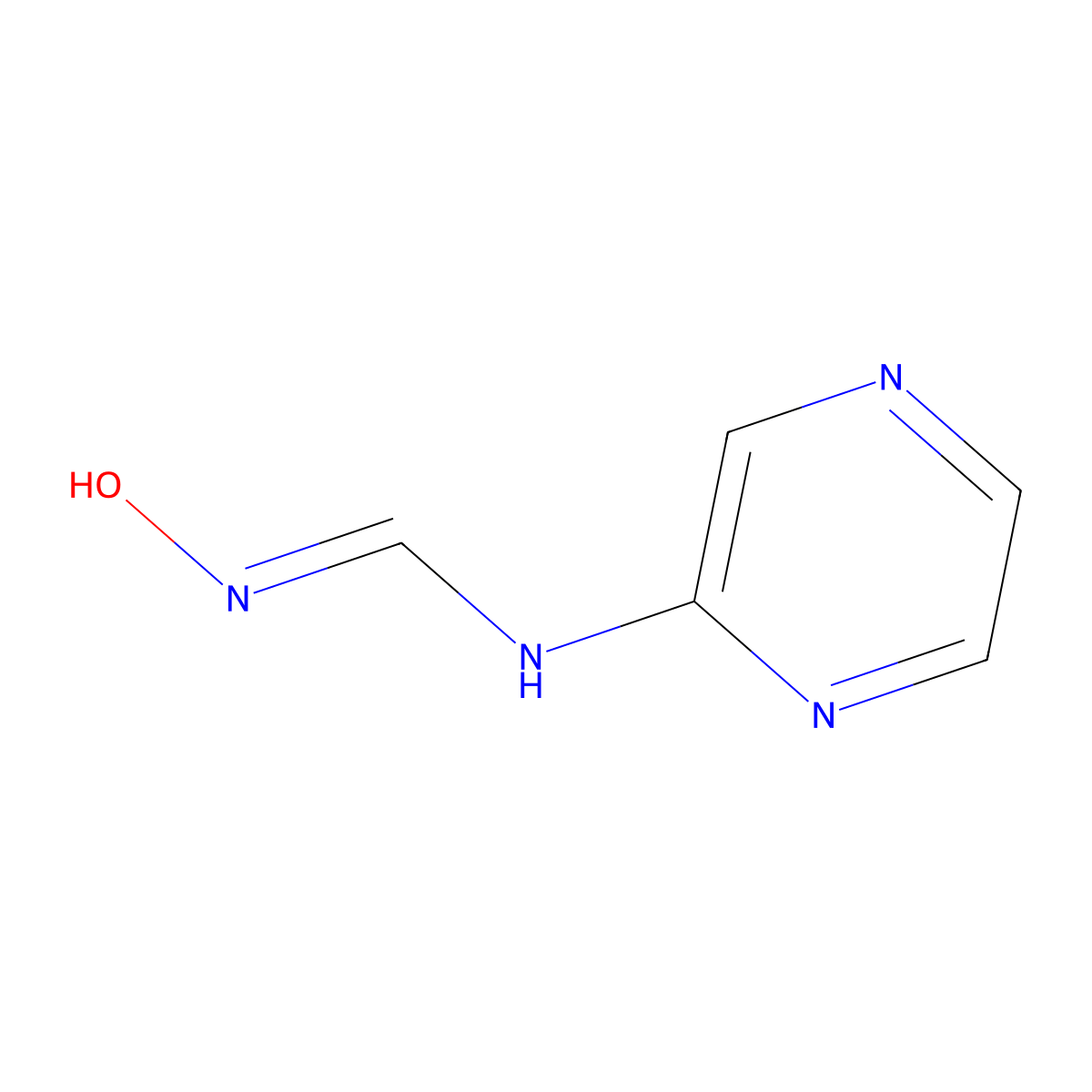N'-(1,4-dihydropyrazin-2-yl)-N-oxomethanimidamide molecular structure, CAS 51519-20-1
