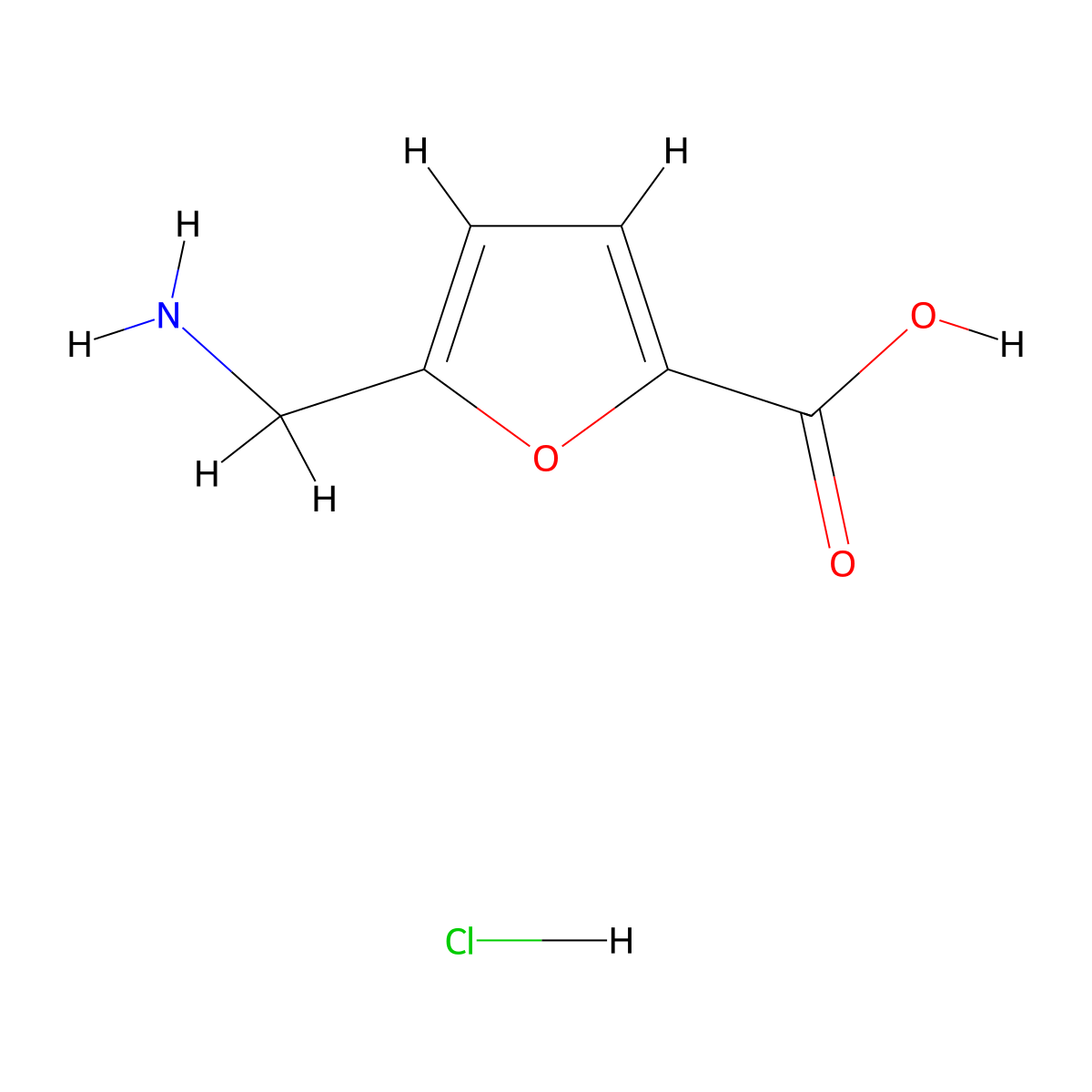 5-(Aminomethyl)furan-2-carboxylic acid hydrochloride molecular structure, CAS 51521-95-0