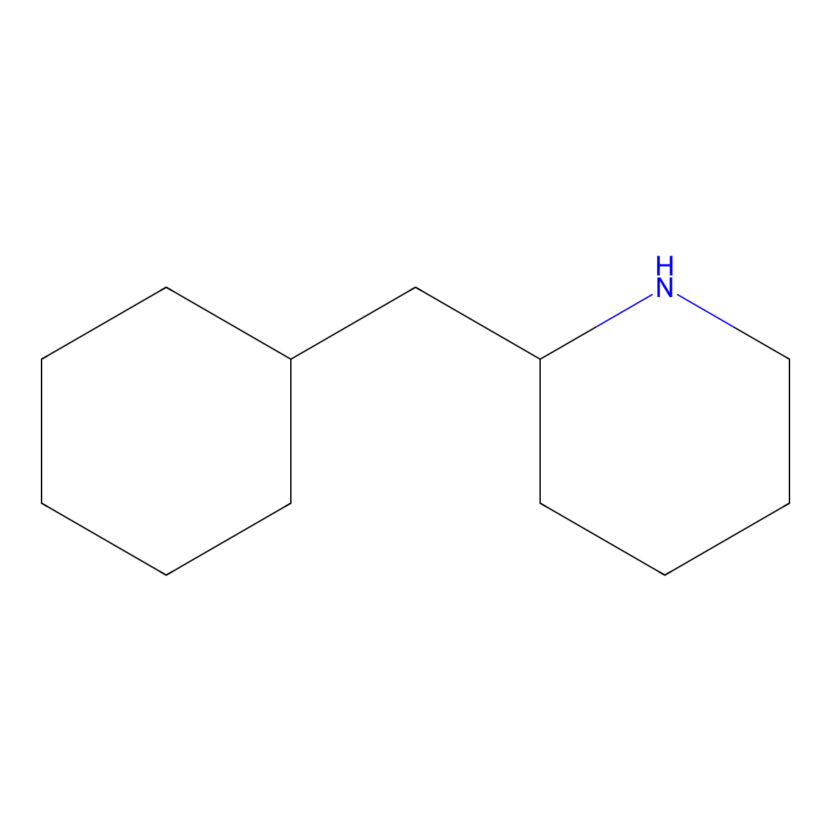 2-(Cyclohexylmethyl)piperidine molecular structure, CAS 51523-49-0