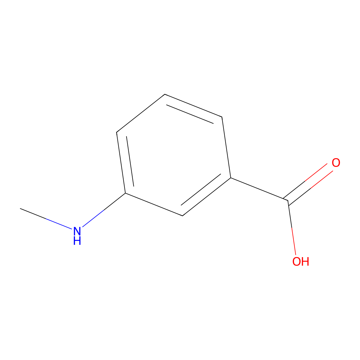 3-(Methylamino)benzoic acid molecular structure, CAS 51524-84-6