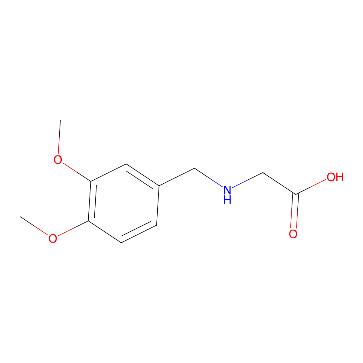 N-(3,4-dimethoxybenzyl)glycine molecular structure, CAS 51527-52-7