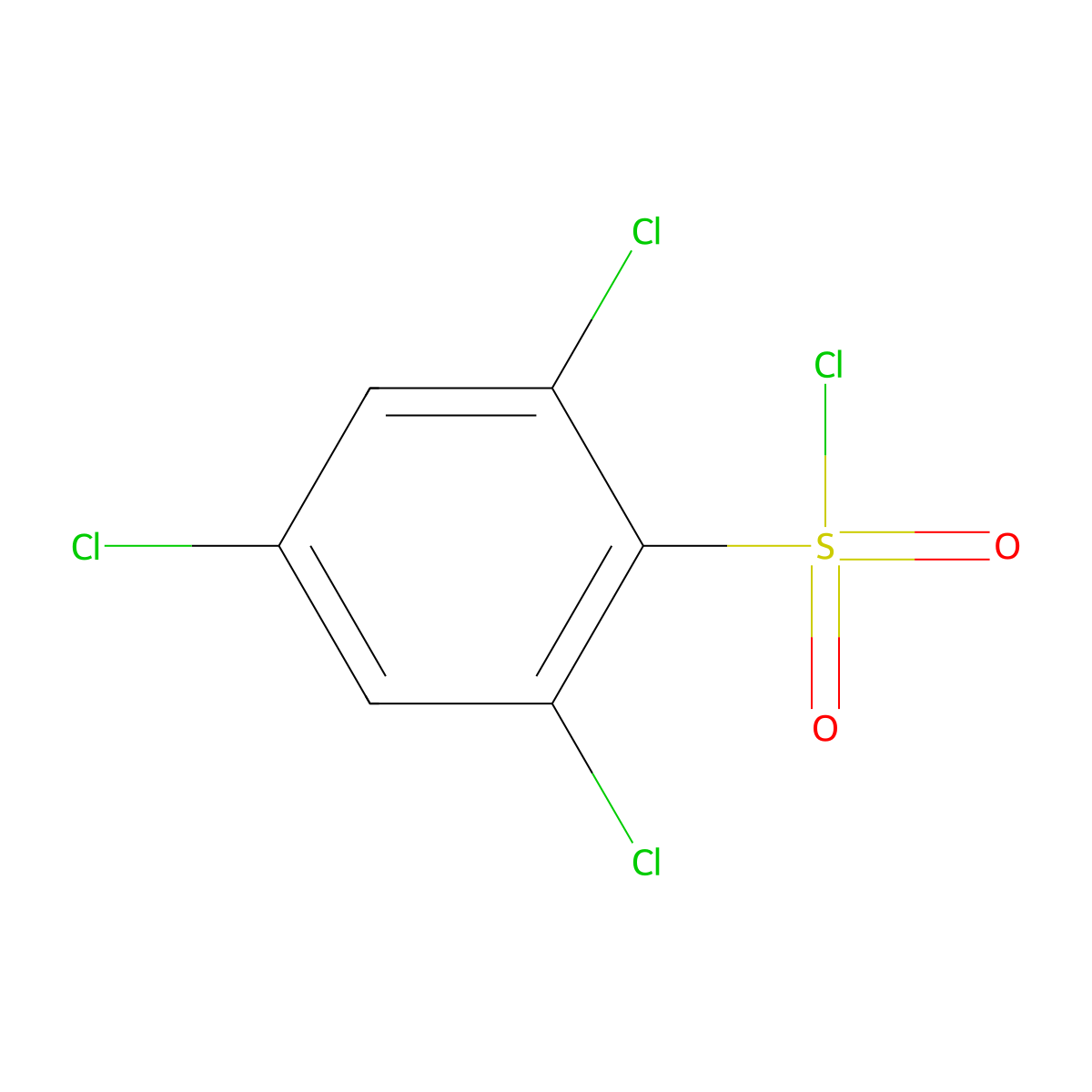 2,4,6-Trichlorobenzenesulfonyl chloride molecular structure, CAS 51527-73-2