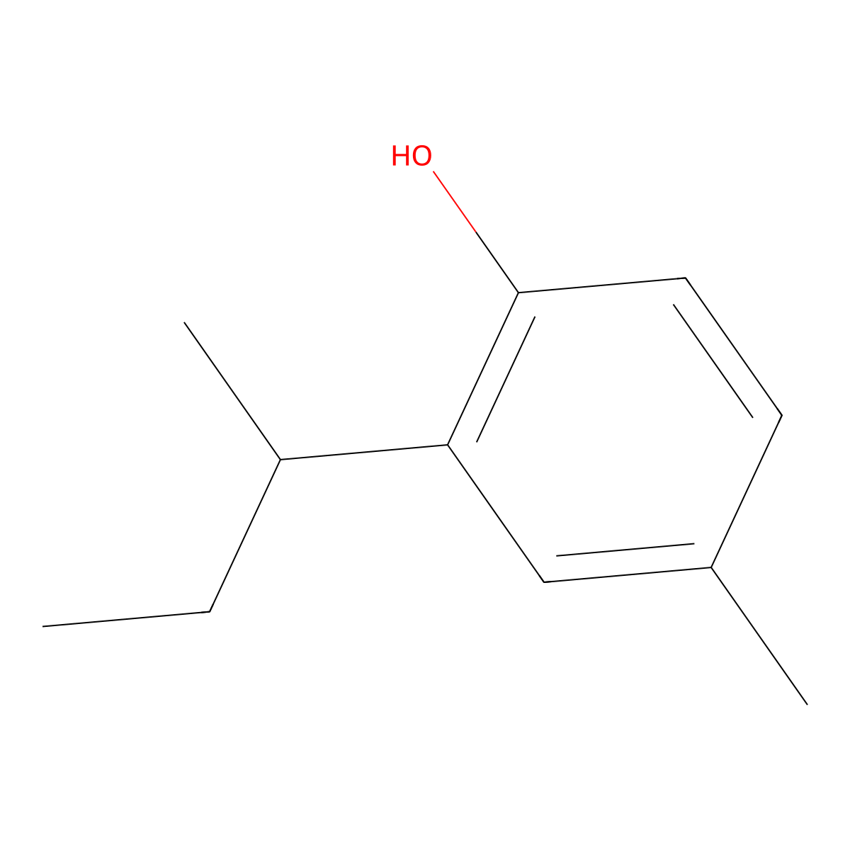 2-sec-Butyl-p-cresol molecular structure, CAS 51528-17-7