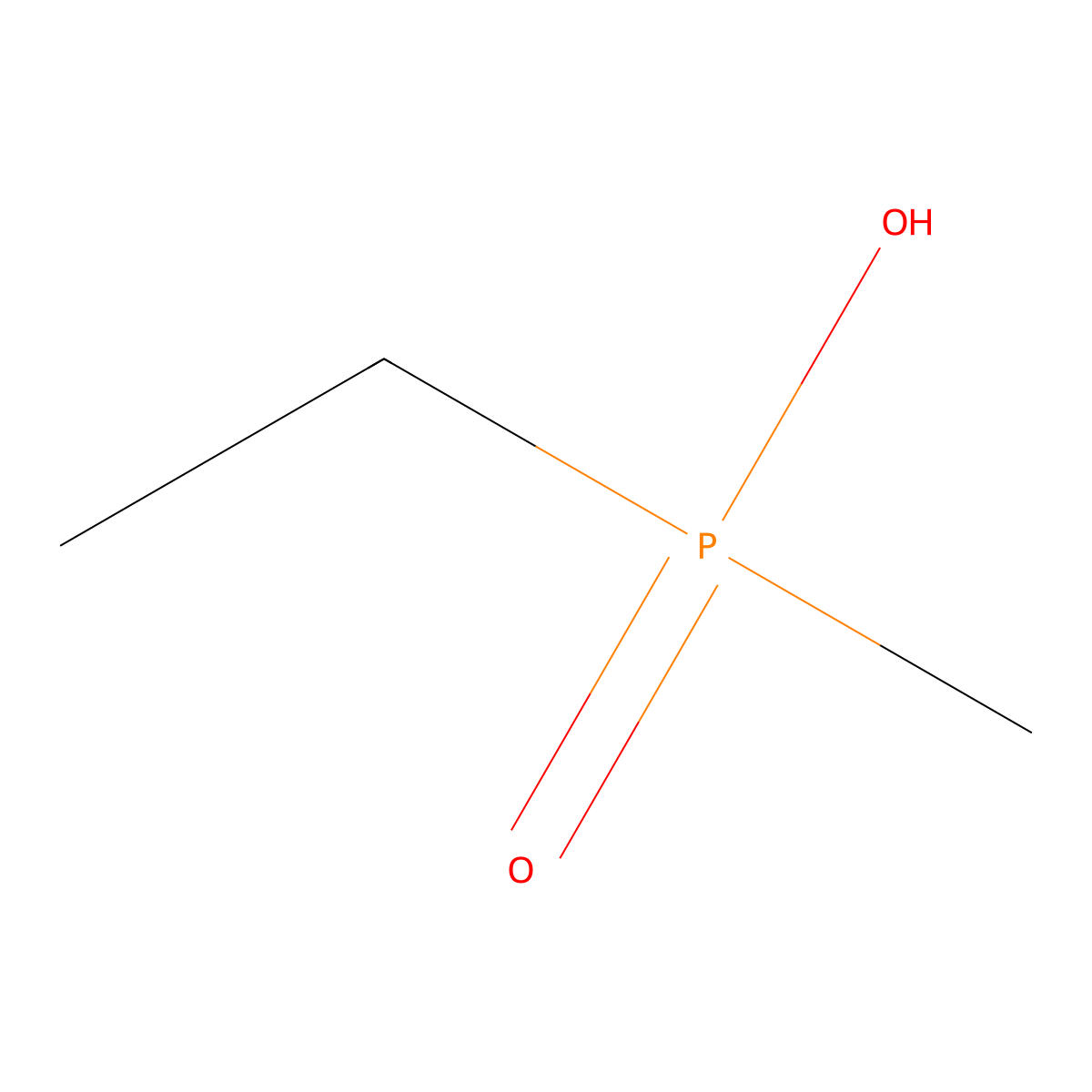 Ethylmethylphosphinic acid molecular structure, CAS 51528-32-6