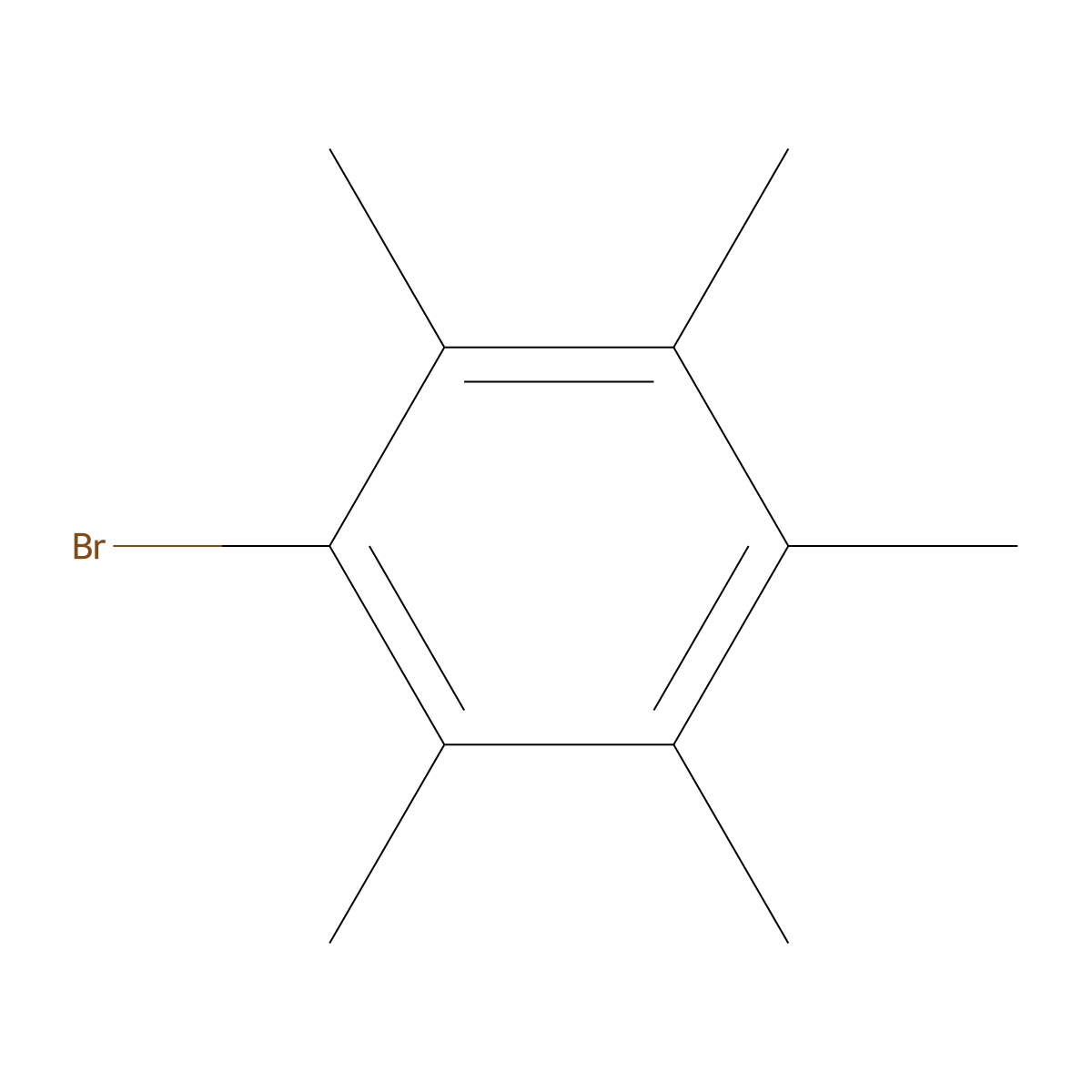 Bromopentamethylbenzene molecular structure, CAS 5153-40-2