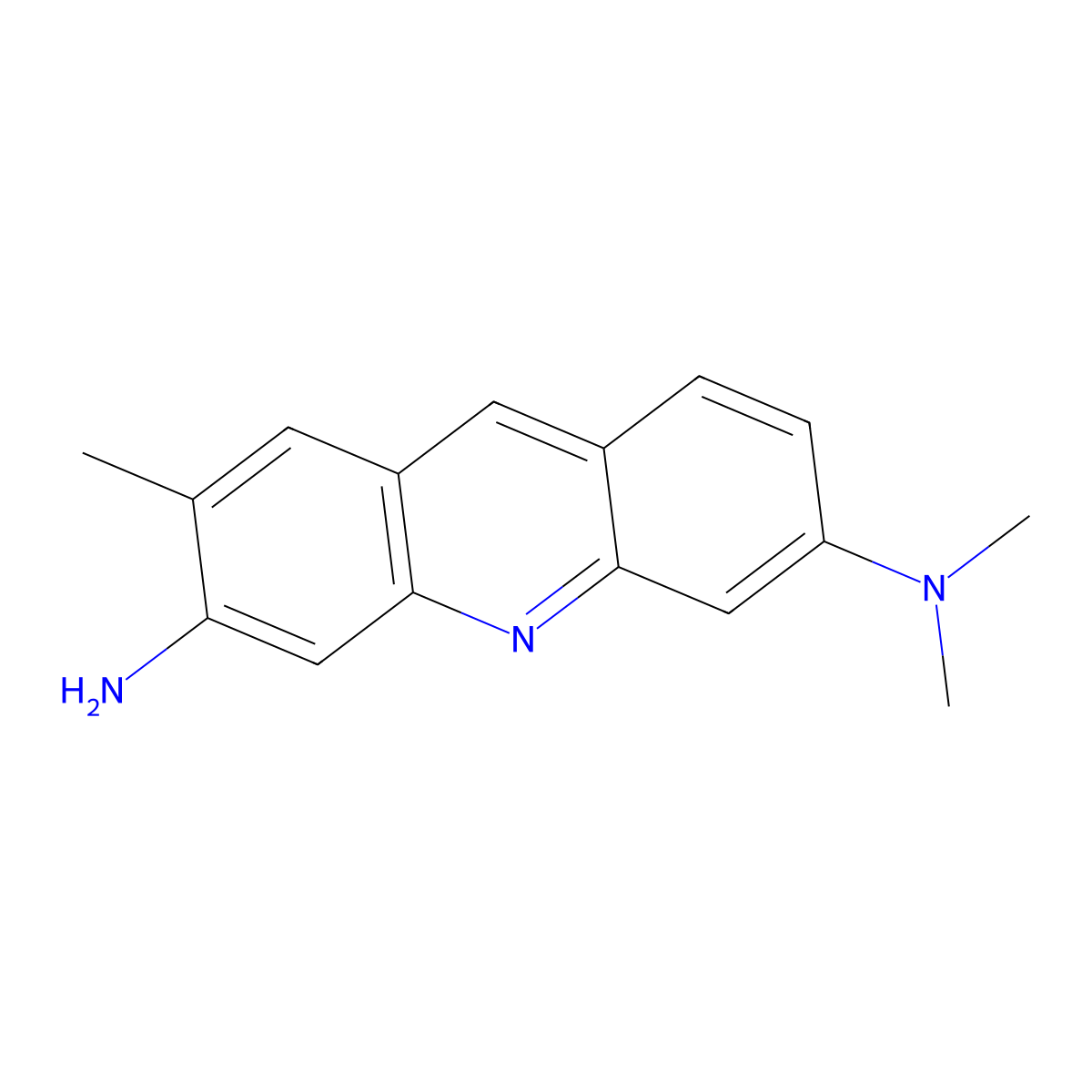 N6,N6,2-Trimethyl-3,6-acridinediamine molecular structure, CAS 5153-57-1