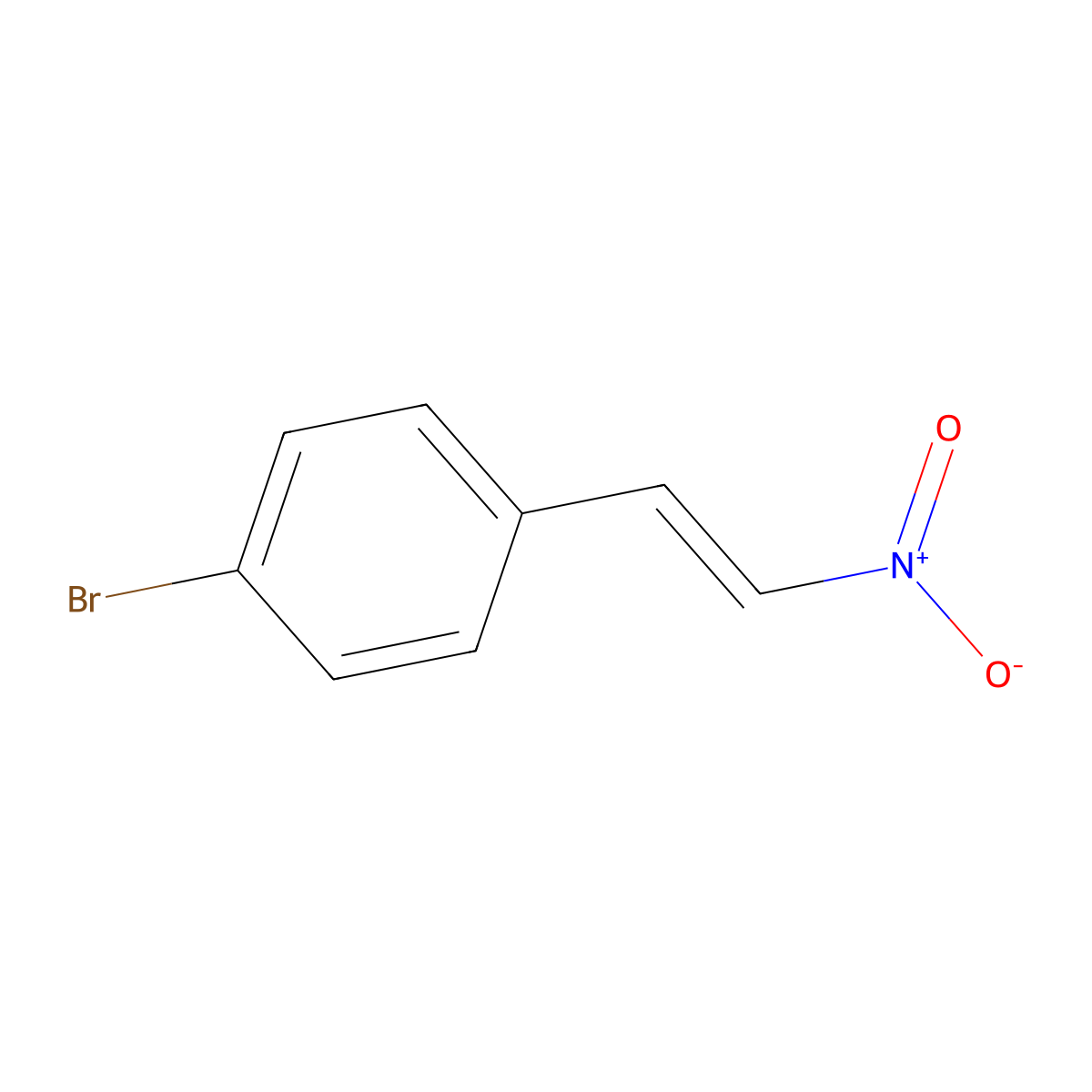 trans-4-Bromo-beta-nitrostyrene molecular structure, CAS 5153-71-9