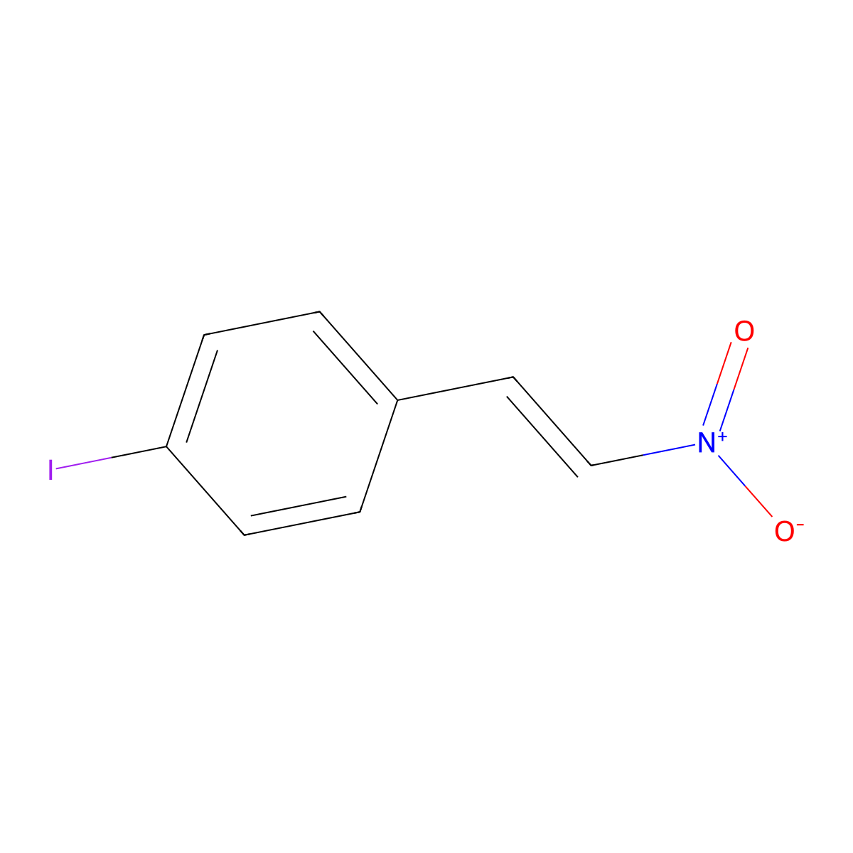 (E)-1-iodo-4-(2-nitrovinyl)benzene molecular structure, CAS 5153-72-0