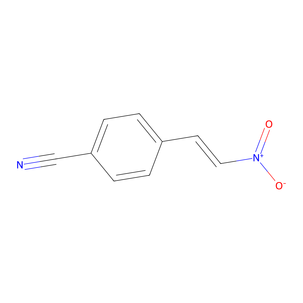 trans-4-(2-Nitroethenyl)benzonitrile molecular structure, CAS 5153-73-1