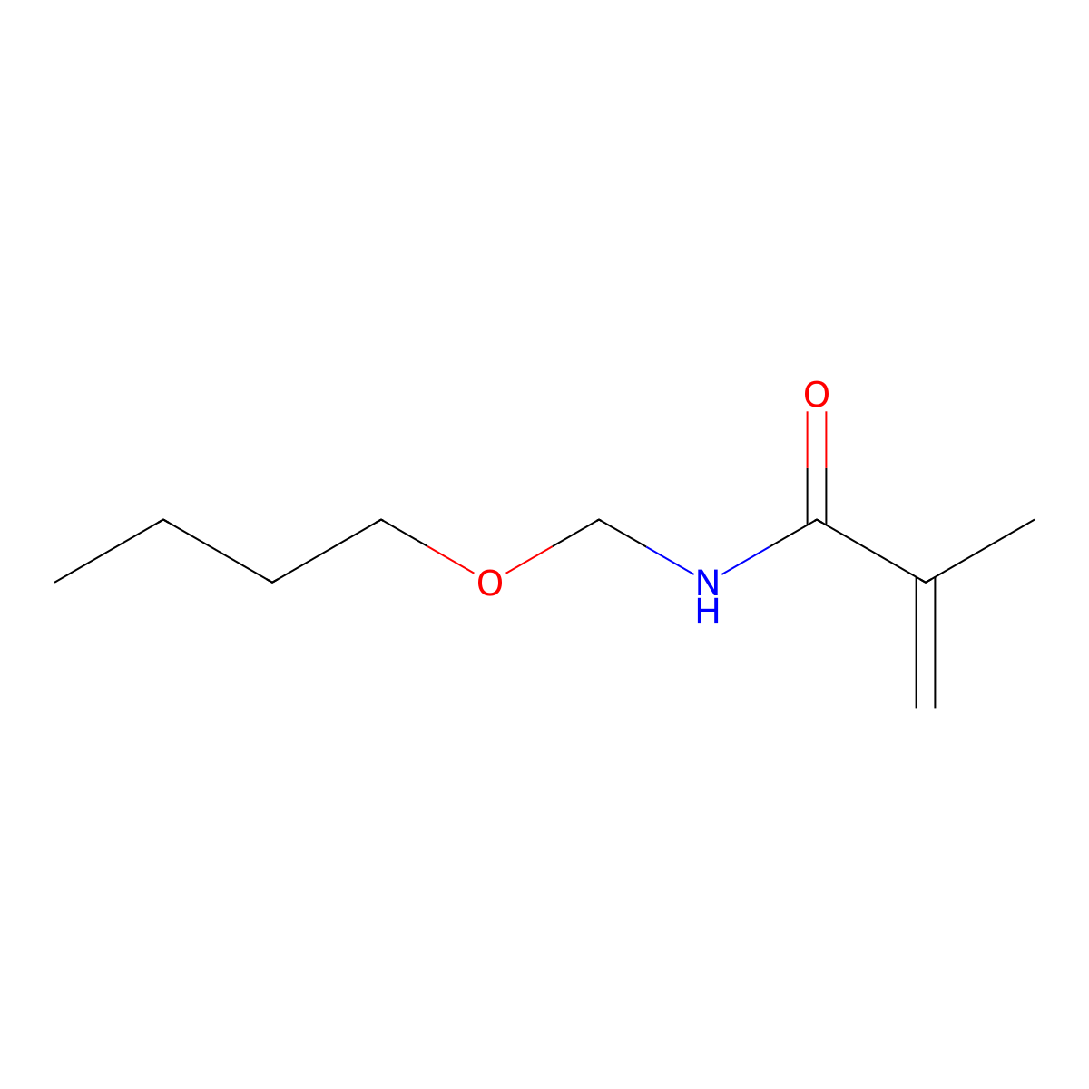N-(Butoxymethyl)methacrylamide molecular structure, CAS 5153-77-5