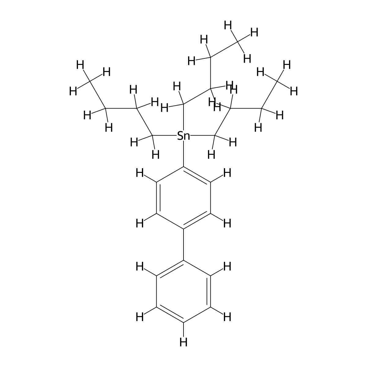 Stannane, [1,1'-biphenyl]-4-yltributyl- molecular structure, CAS 51533-89-2