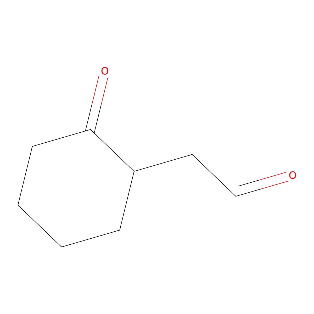 2-(2-Oxocyclohexyl)acetaldehyde molecular structure, CAS 51534-73-7