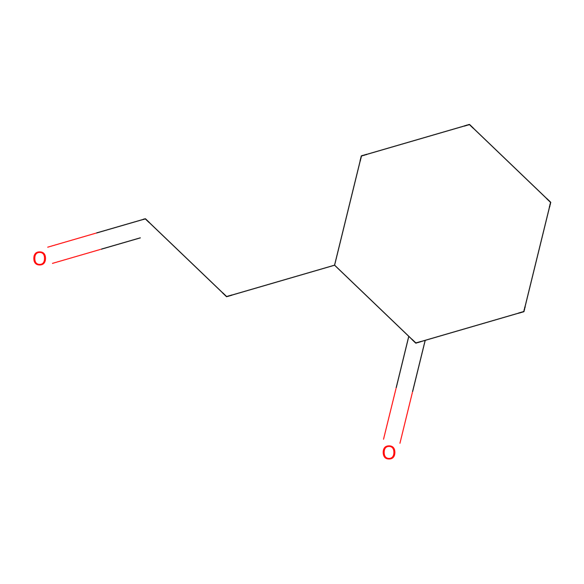 2-(2-Oxocyclohexyl)acetaldehyde molecular structure, CAS 51534-73-7