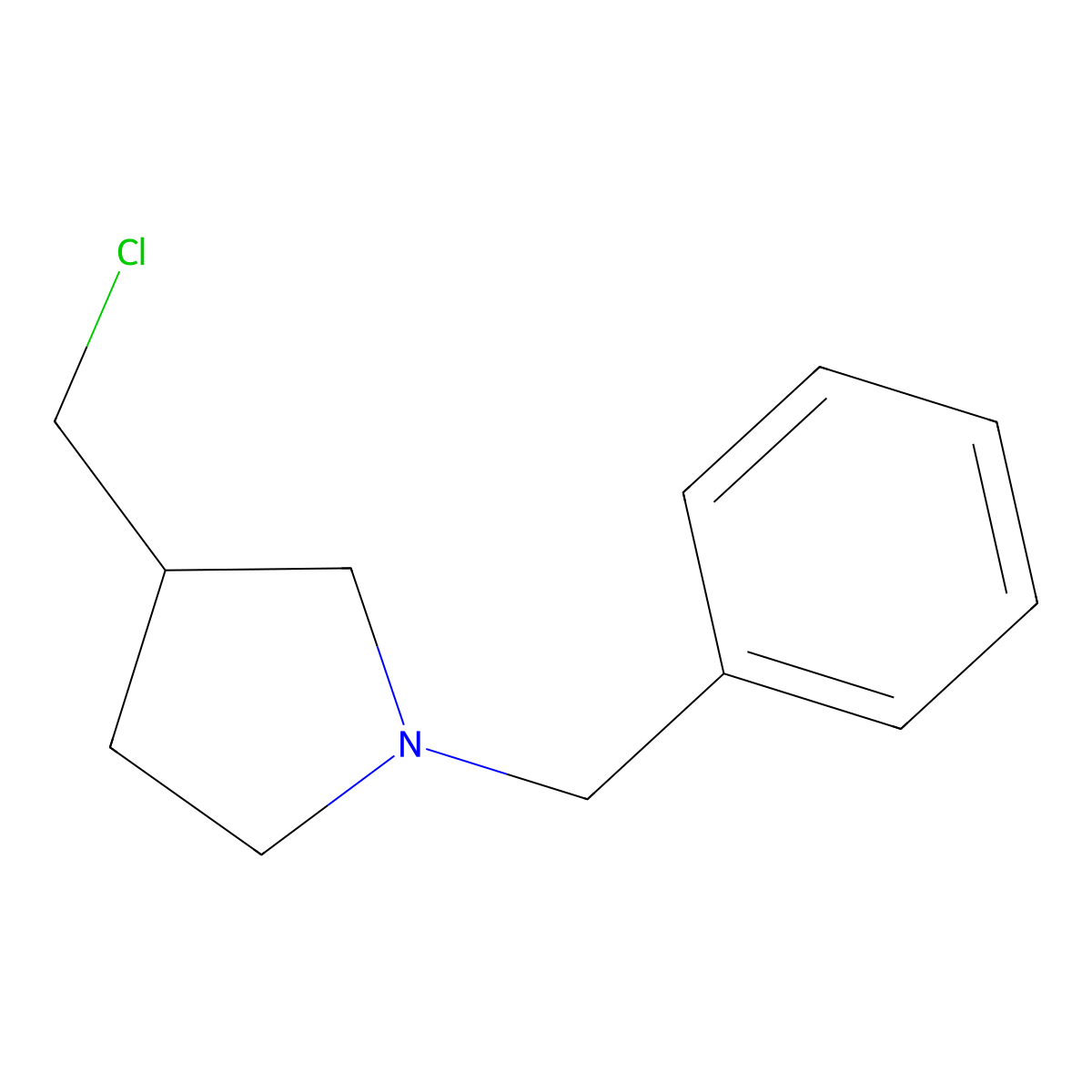 1-Benzyl-3-(chloromethyl)pyrrolidine molecular structure, CAS 51535-01-4